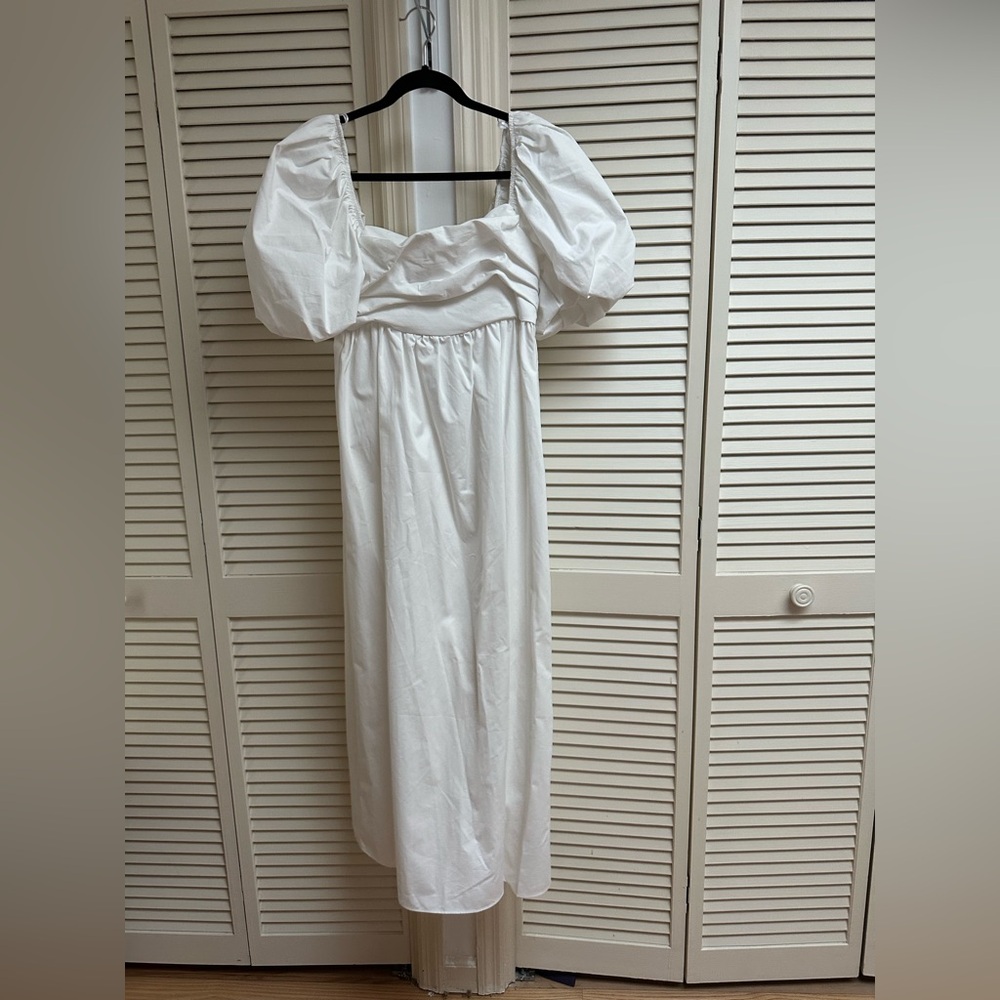 Zara Draped Poplin White Dress NWT!!